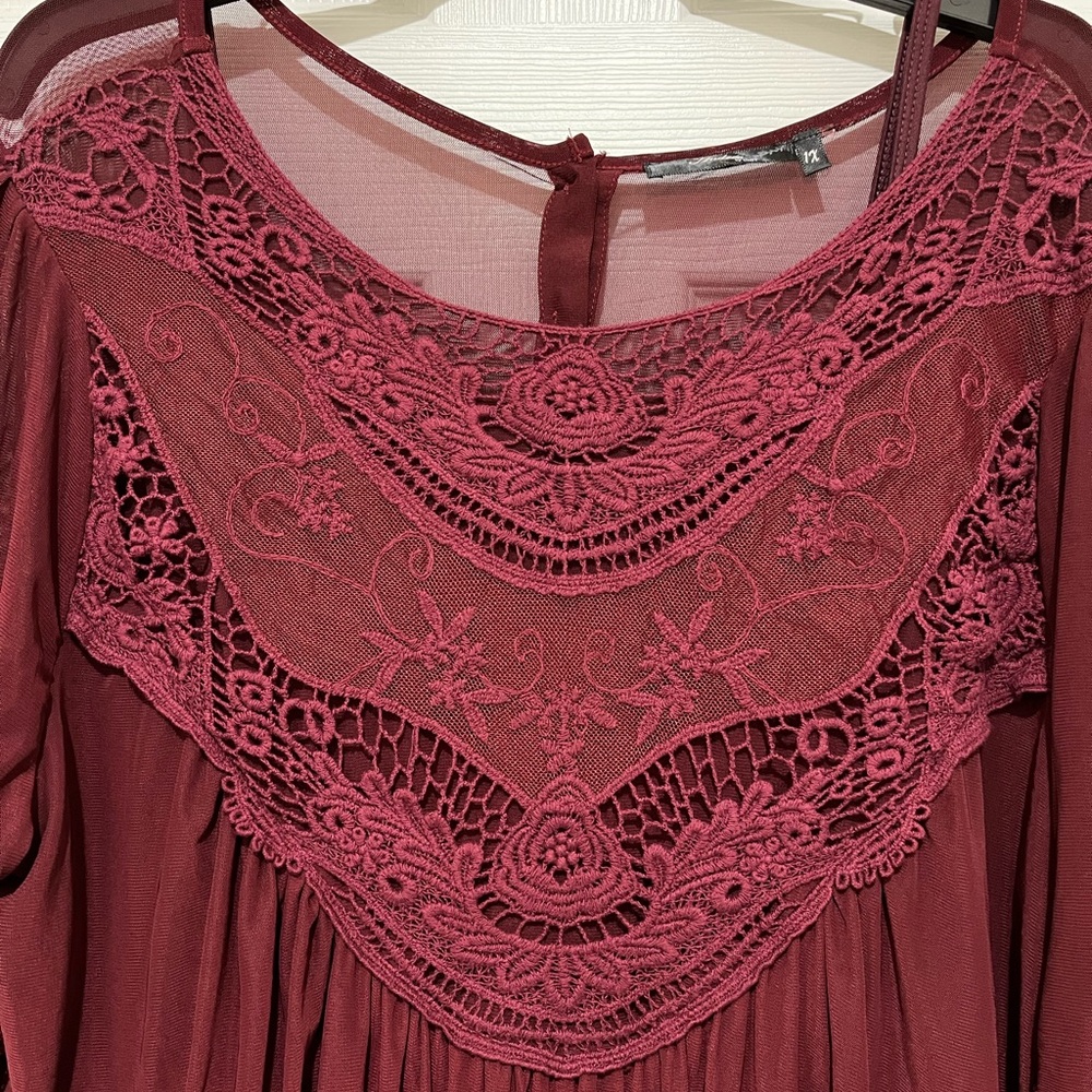 Womens Clothes 4 Piece Bundle Andree by Unit Bell Sleeve Embroidered Top Size 1X - Picture 7 of 16
